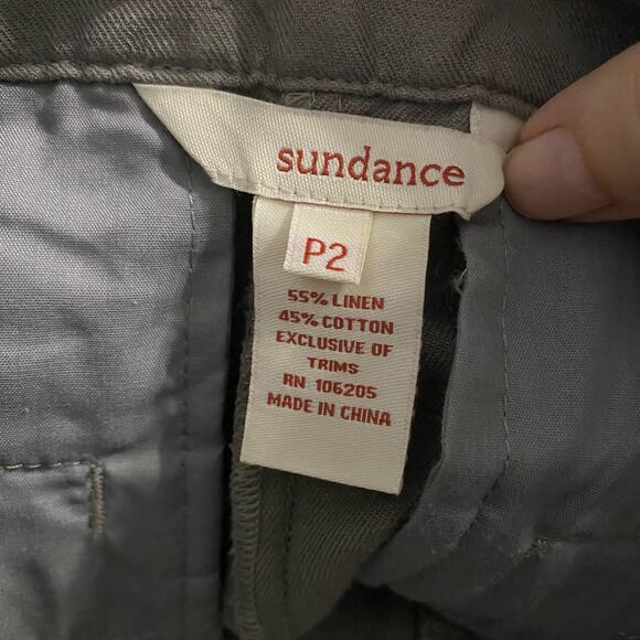 Sundance grey linen blend wide leg pants womens size petite 2 - Picture 8 of 8